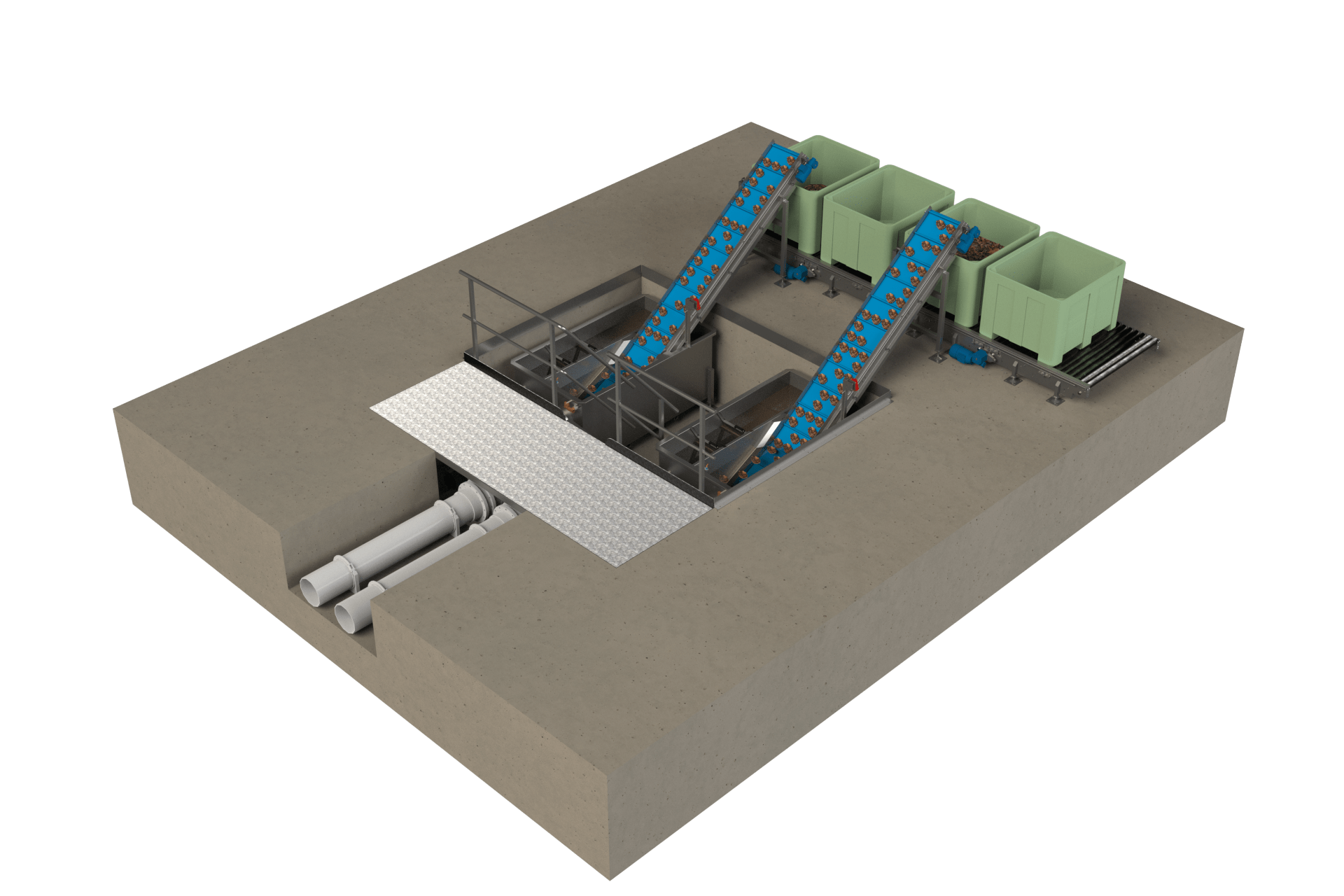 WASTE REMOVAL SYSTEM WET Burg Machinery