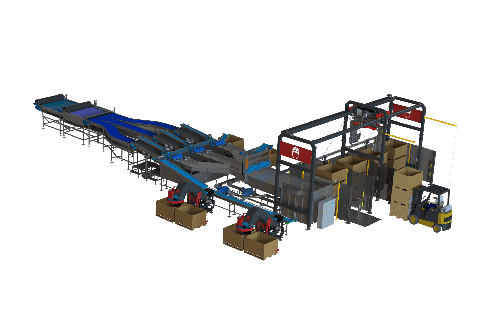 INFEED LINE FLOATING AND NONFLOATING FRUIT Burg Machinery
